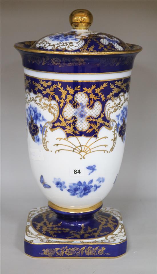 A large porcelain vase and cover